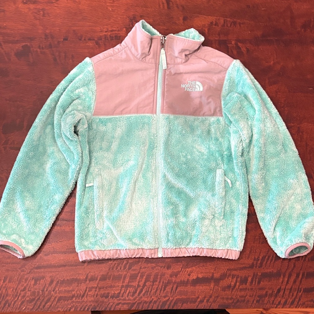 The North Face Girls’s Mint Green Plush Fleece Jacket